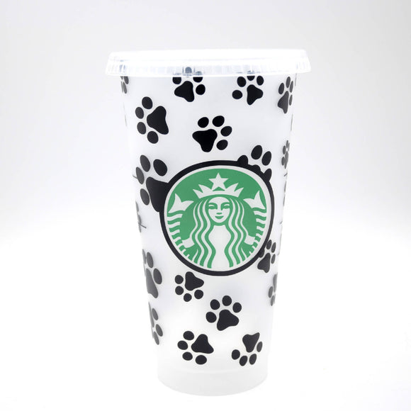 Paw Prints (black) Starbucks Cup