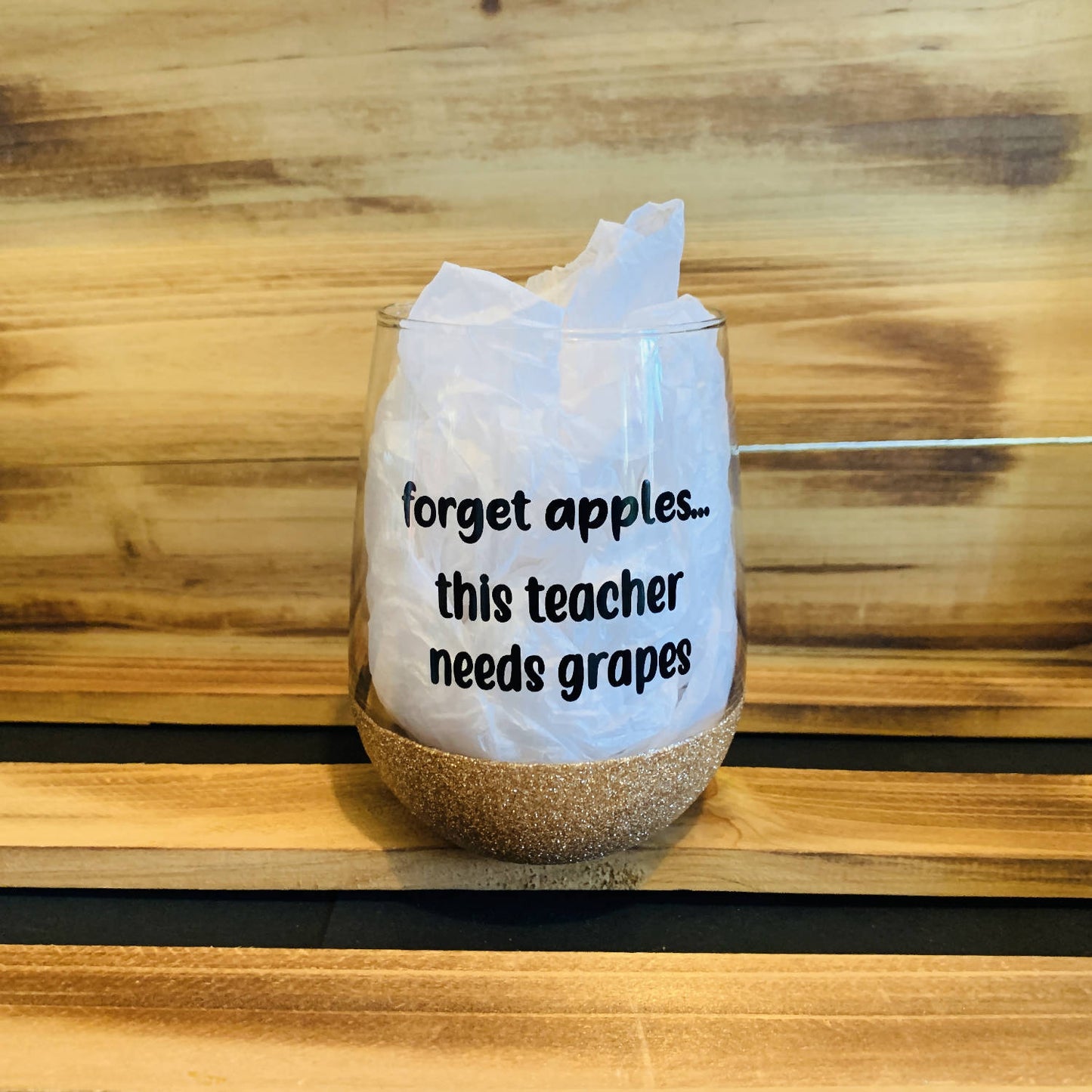 Forget Apples Glitter Stemless - HandmadeSask