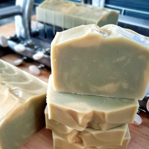 Lemon Grass Essential Oil with French Clay: Goat Milk Soap - HandmadeSask