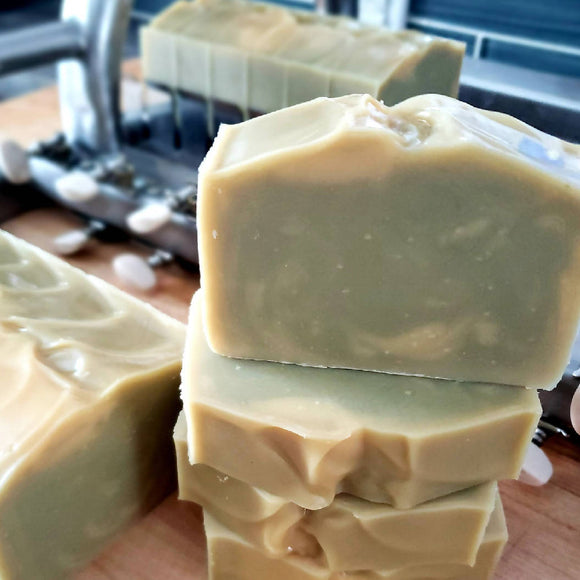 Lemon Grass Essential Oil with French Clay: Goat Milk Soap - HandmadeSask