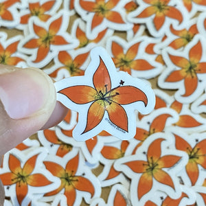 Mini Prairie Lilies Waterproof Stickers - HandmadeSask