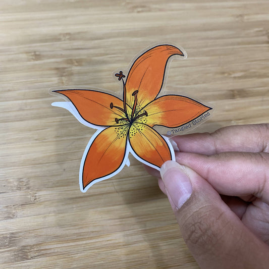 Prairie Lily Waterproof Sticker - HandmadeSask