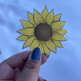 Sunflower Waterproof Sticker - HandmadeSask