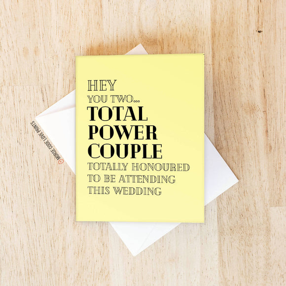 Power Couple | Wedding & Engagement| Greeting Card - HandmadeSask