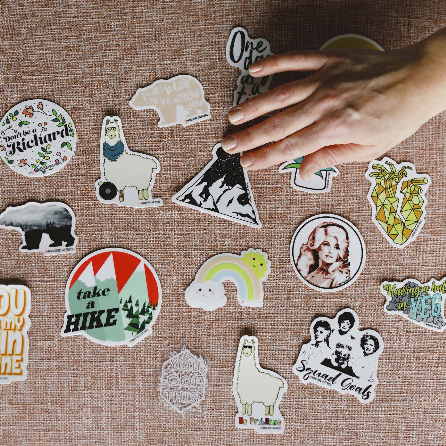 Saskatchewan Patchwork (Green) | Vinyl Sticker - HandmadeSask