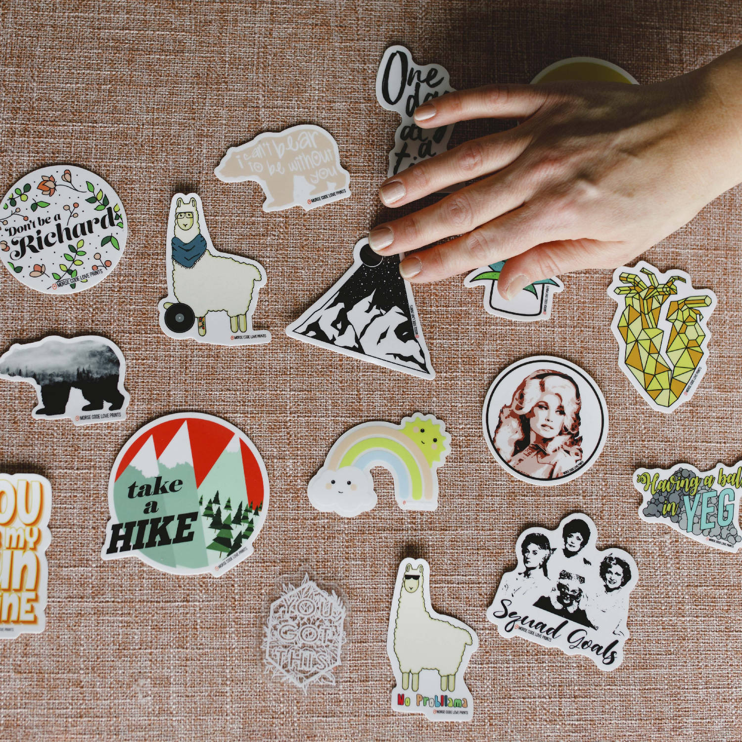 Saskatchewan Patchwork (Green) | Vinyl Sticker - HandmadeSask
