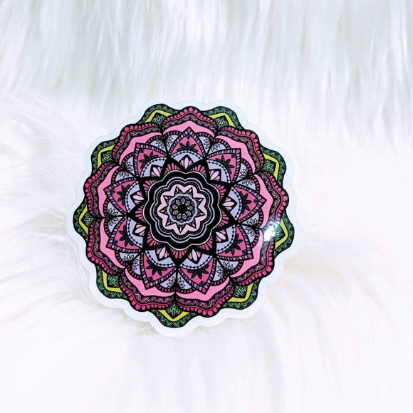 Pink Flower Waterproof Stickers - HandmadeSask