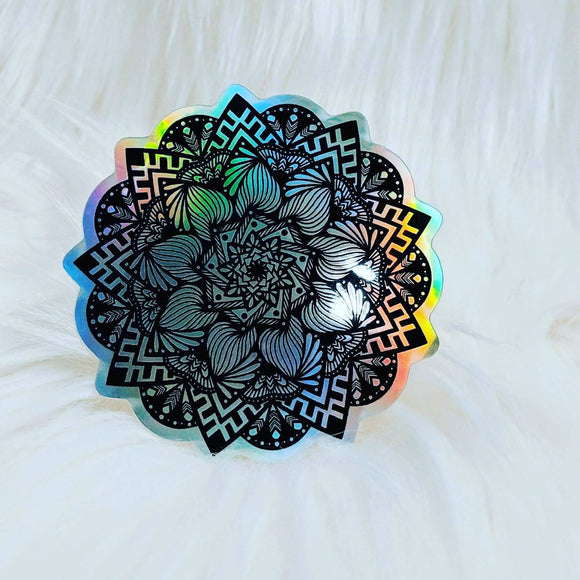 Holographic Pink Flower - HandmadeSask