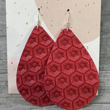 Leather/ Cork earrings 2