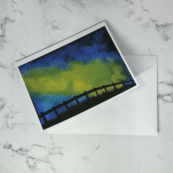 Northern Lights - Fences Printed Card