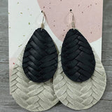 Double Leather/ Cork earrings