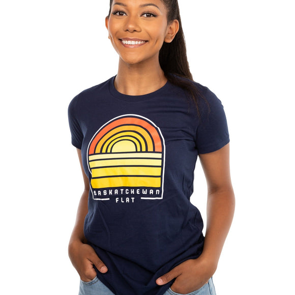 FLAT // Sask Sunset / Ladies T-Shirt