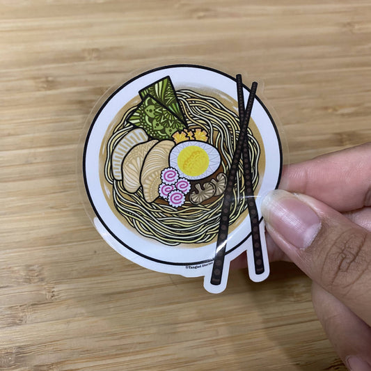 Ramen Bowl Clear Waterproof Sticker - HandmadeSask