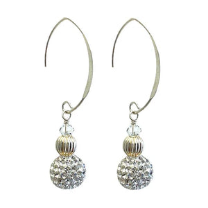 Fluted Shimmer Silver Earrings