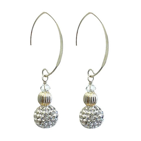 Fluted Shimmer Silver Earrings