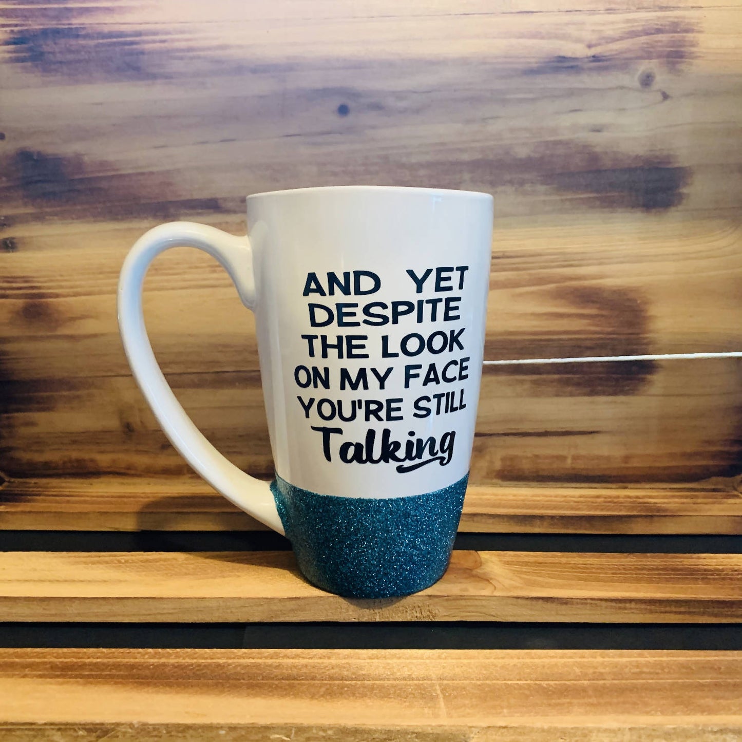 Still Talking Glitter Mug - HandmadeSask
