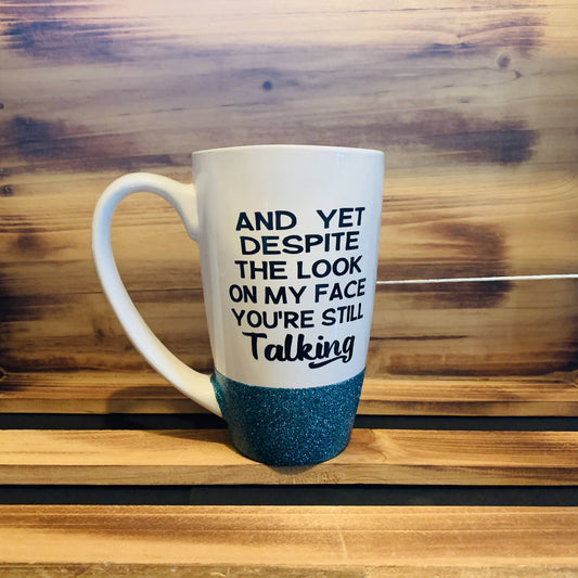 Still Talking Glitter Mug - HandmadeSask
