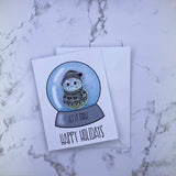 Happy Holidays- Snowman Stickard (Sticker + Greeting Card)