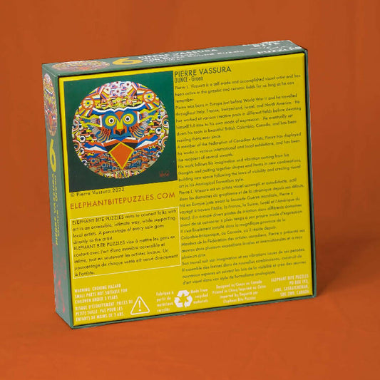 Pierre Vassura "Ounce Green" 500 Pc Round Jigsaw Puzzle