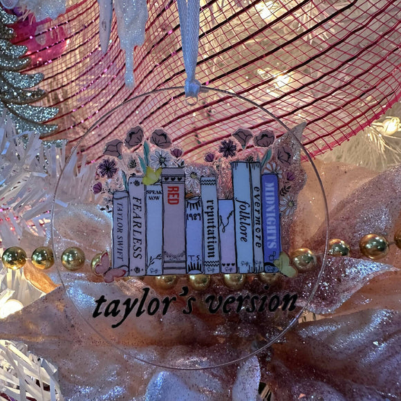 TS Taylor's Version Books Acrylic Ornament