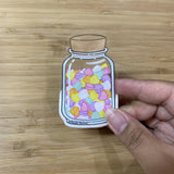 Jar of Hearts Clear Waterproof Sticker - HandmadeSask