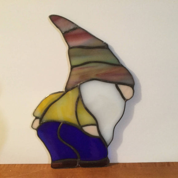 Stained glass garden gnome 1