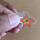 Mini Prairie Lilies Waterproof Stickers - HandmadeSask