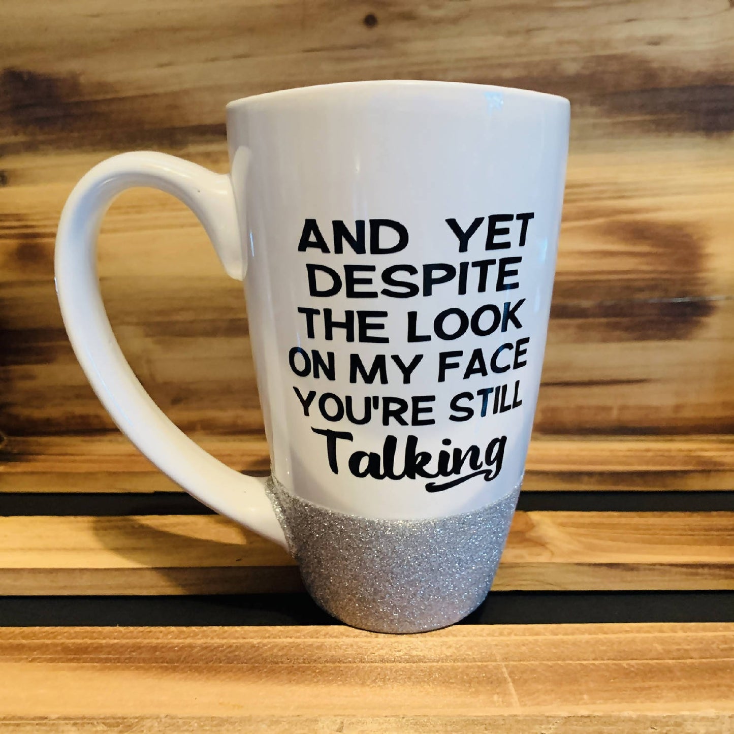 Still Talking Glitter Mug - HandmadeSask