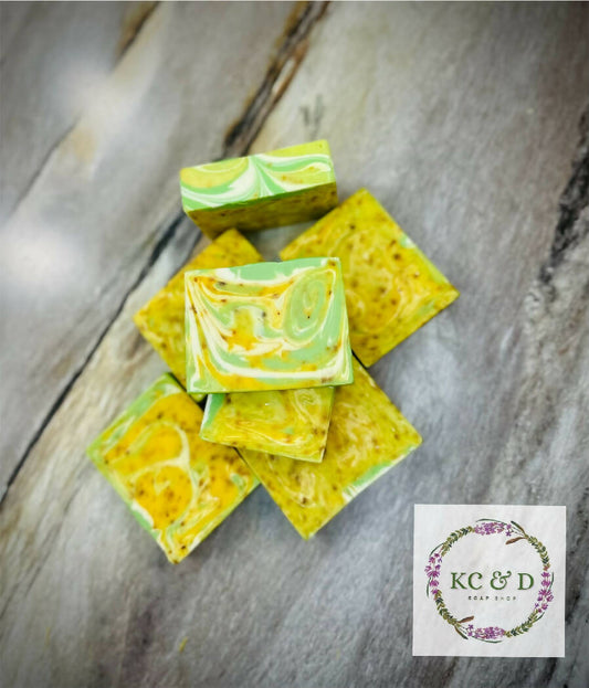Lemon Essential Oil with Lemon Peel: Goat Milk Soap
