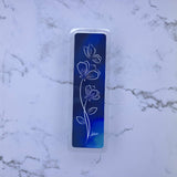 Blue Wispy Florals Laminated Print Bookmark - HandmadeSask