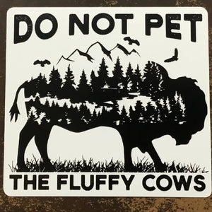 Fluffy Cows Vinyl Sticker