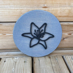 Lily 3D Round Sign - 8" - 1
