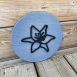 Lily 3D Round Sign - 8" - 2