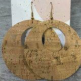 Leather/ Cork earrings 2