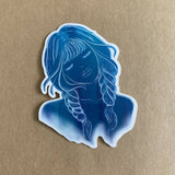 Dazed in Blue Waterproof Sticker - HandmadeSask