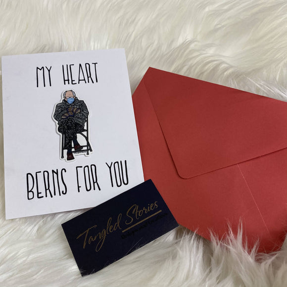 Berns For You Stickard (Greeting Card with Sticker) - HandmadeSask