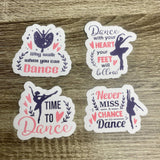 Set of 18 Ballet Dance 3.1" Vinyl Water Resistant Stickers/Decals - HandmadeSask