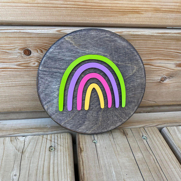 Rainbow 3D Round Sign - 1