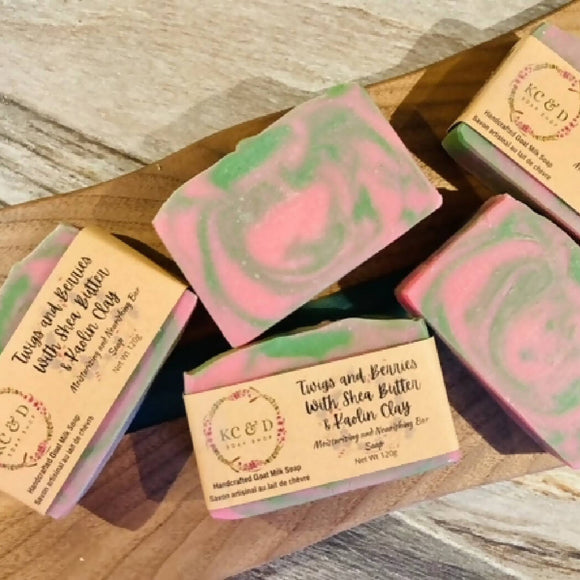 Goat Milk Soap: Twigs and Berries with Shea Butter & Kaolin Clay