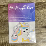 Set of 15 Baby Unicorn 2.5"-3" Vinyl Water Resistant Stickers/Decals - HandmadeSask