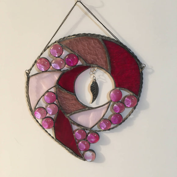 Stained glass spiral design