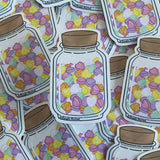 Jar of Hearts Clear Waterproof Sticker - HandmadeSask