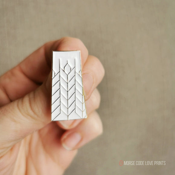 Saskatchewan Patchwork (Gold) | Enamel Pin - HandmadeSask
