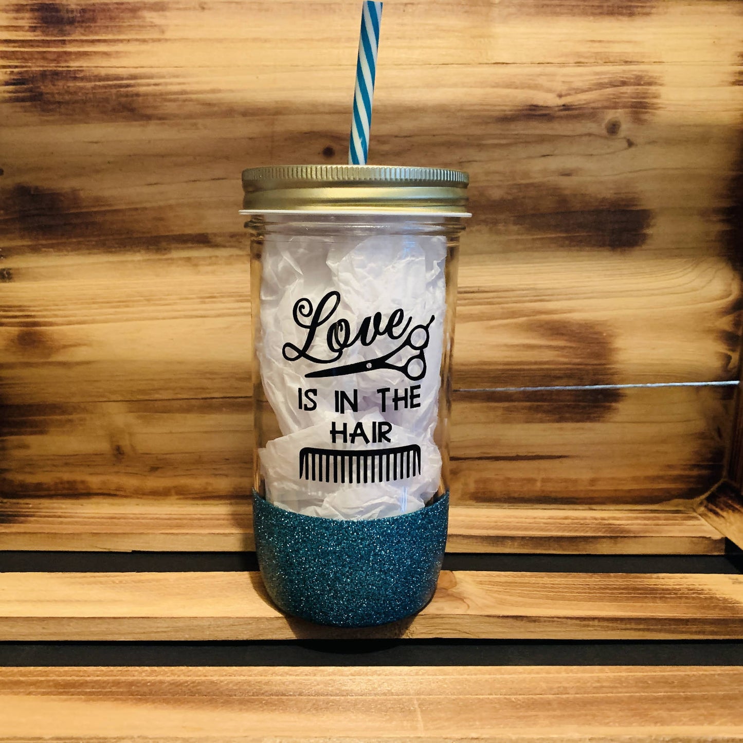 Love Is In The Hair Glitter Jar - HandmadeSask