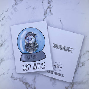 Happy Holidays- Snowman Stickard (Sticker + Greeting Card)