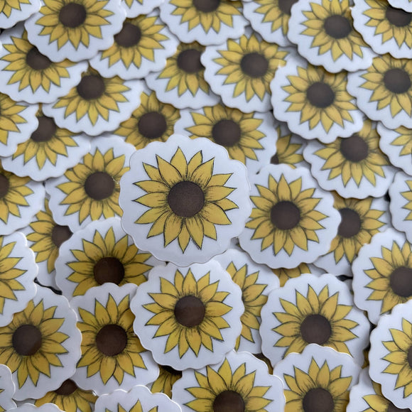 Mini Sunflower Waterproof Stickers - HandmadeSask