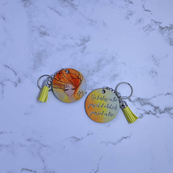 Be Fearless B2B Sublimated Keychain - HandmadeSask