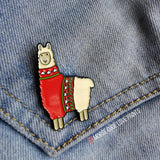Sweater Llama | Enamel Pin - HandmadeSask