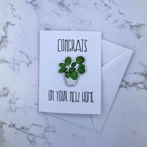 Congrats- New Home Stickard (Greeting Card with Sticker)