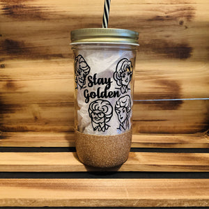 Stay Golden Glitter Jar - HandmadeSask